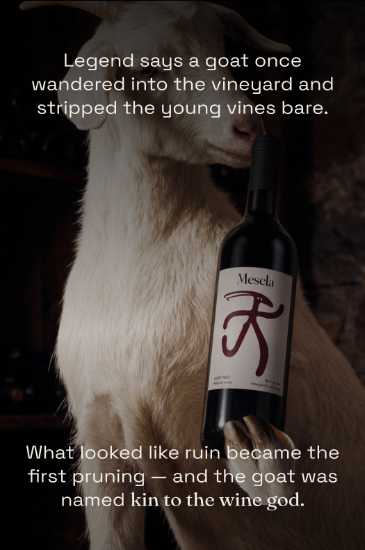 Goat Myth Illustration and Bottle